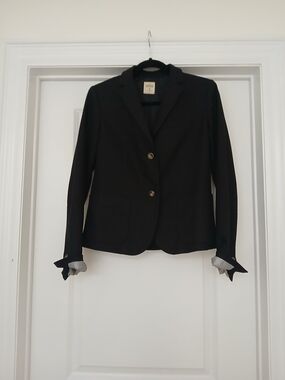 Black Women's Two-Button Blazer Jacket